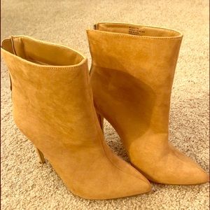 Tan heeled ankle boots